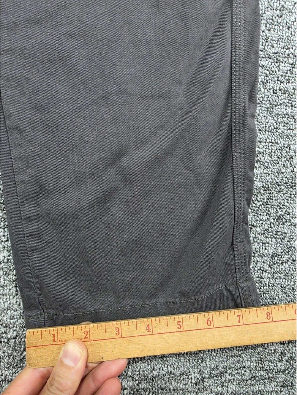 Goodfellow & Co Men's Gray Cargo Pants Twill Flat Front Tapered Fit 30W